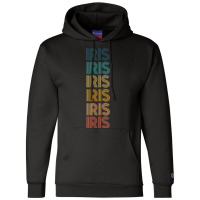 Retro Vintage Iris Classic Name Cool 80s 90s Champion Hoodie | Artistshot