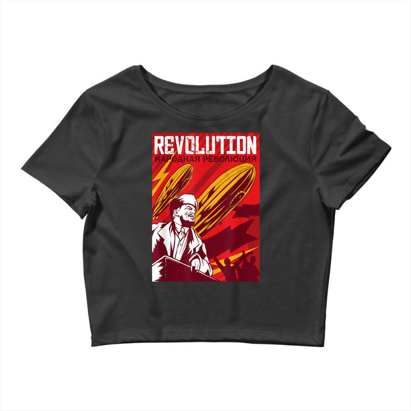 Vladimir Iljitsch Lenin Communism Communist Communist T Shirt Crop Top by cm-arts | Artistshot