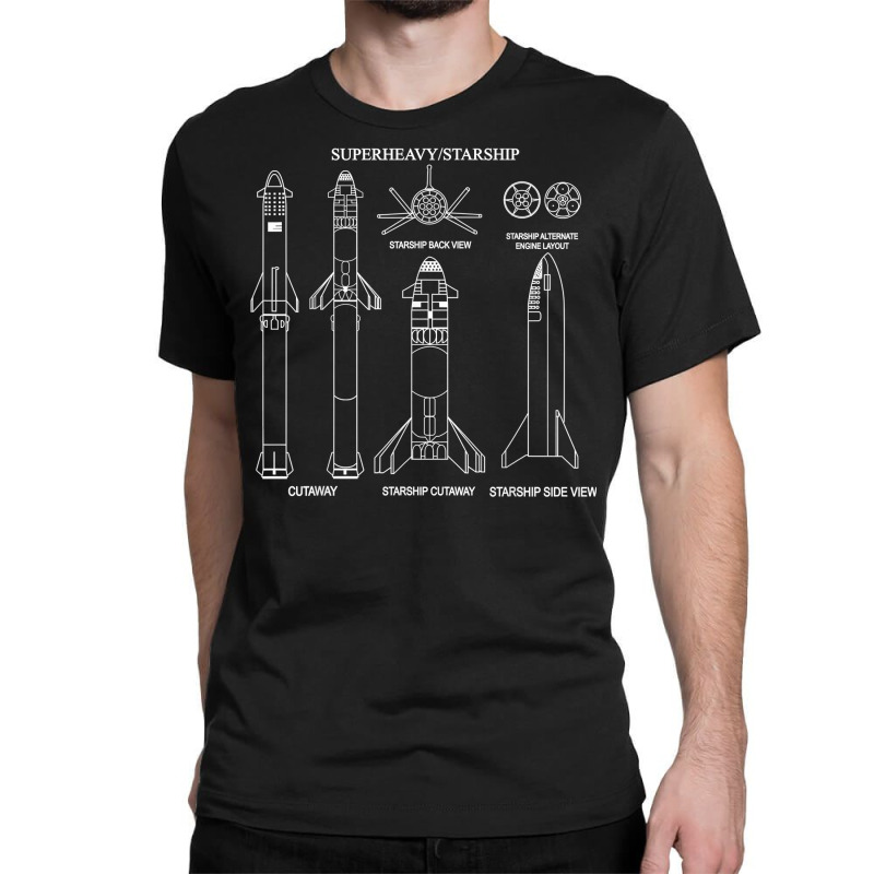 Starship Sn15 To The Moon T Shirt Classic T-shirt by cm-arts | Artistshot