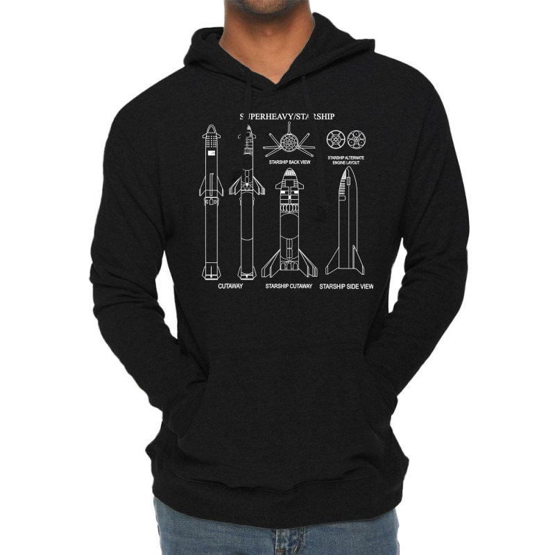 Starship Sn15 To The Moon T Shirt Lightweight Hoodie by cm-arts | Artistshot