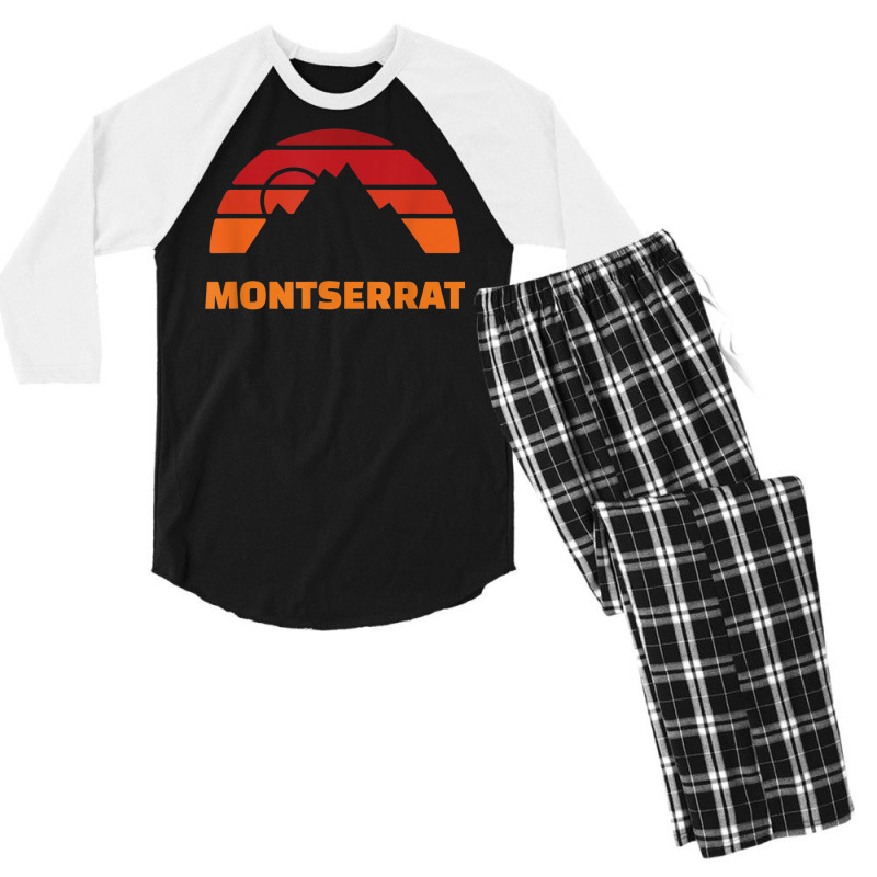 Montserrat Mountain Souvenir Men's 3/4 Sleeve Pajama Set | Artistshot