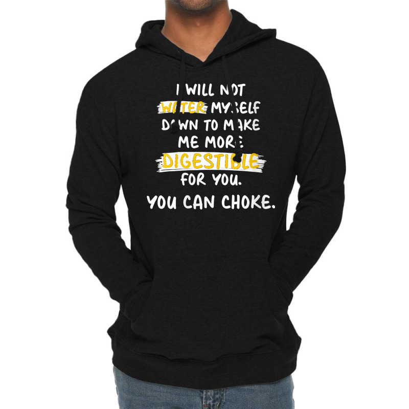 Womens I Will Not Water Myself Down To Make Me More Digestible V Neck Lightweight Hoodie by cm-arts | Artistshot