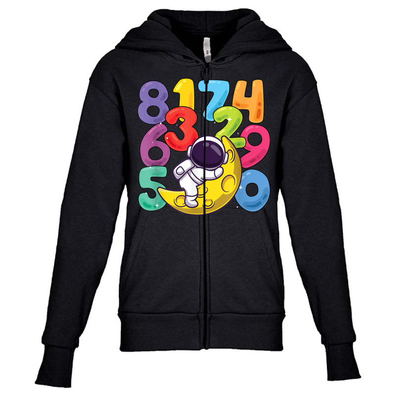 Number Learning Calculator Costume Matc Day Math Outfit Kids Youth Zipper Hoodie by Piggy | Artistshot