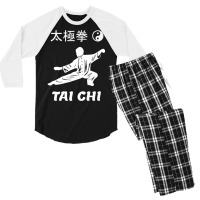 Tai Chi Kung Fu Chinese Martial Arts Yin Yang T Shirt Men's 3/4 Sleeve Pajama Set | Artistshot