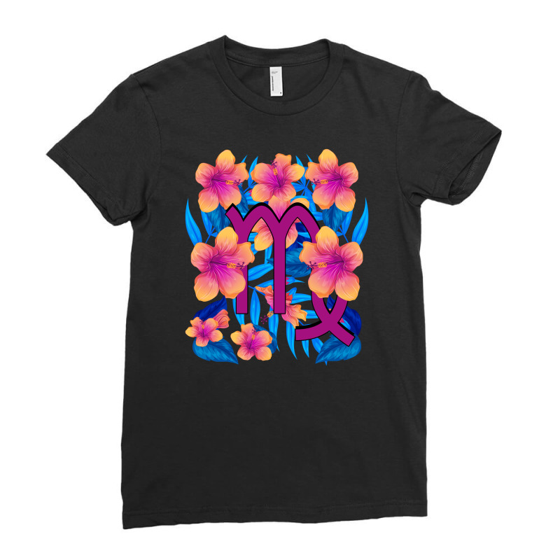 Floral Virgo Zodiac Ladies Fitted T-Shirt by autlu2024 | Artistshot