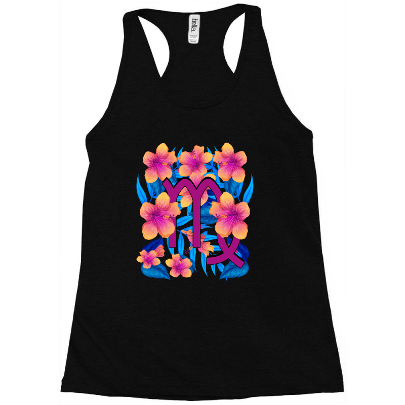 Floral Virgo Zodiac Racerback Tank by autlu2024 | Artistshot