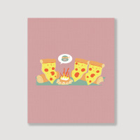 Pizza Campfire Story Portrait Canvas Print | Artistshot