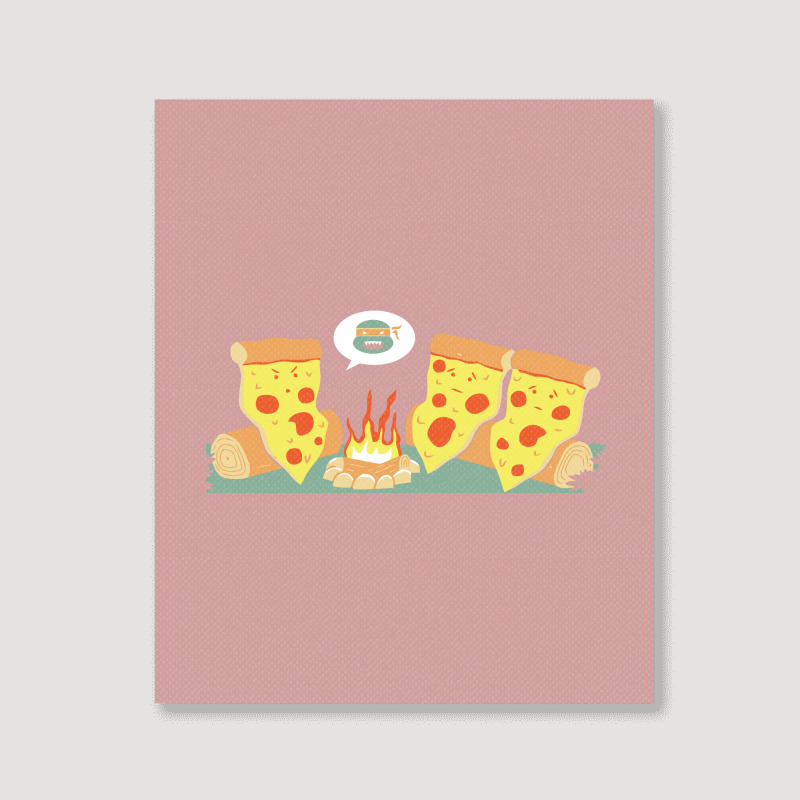 Pizza Campfire Story Portrait Canvas Print | Artistshot