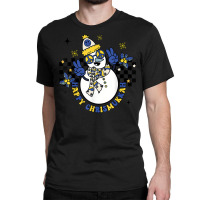 Retro Happy Chrismukkah Snowman Jewish Holiday Groovy Classic T-shirt | Artistshot