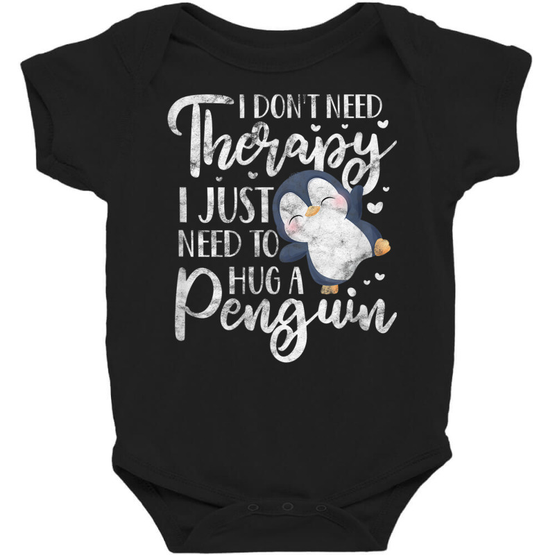 Penguin Therapy Sea Ocean Arctic Bird Distressed Baby Bodysuit by Hulk | Artistshot