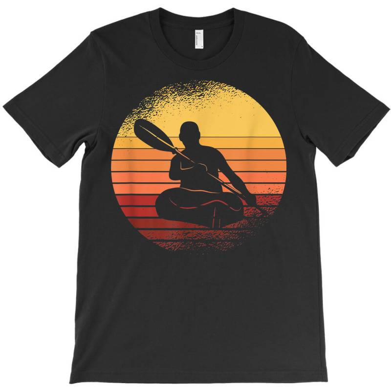 Retro Kayak Canoe Sunset Kayaking Paddling Kayaker T-shirt | Artistshot