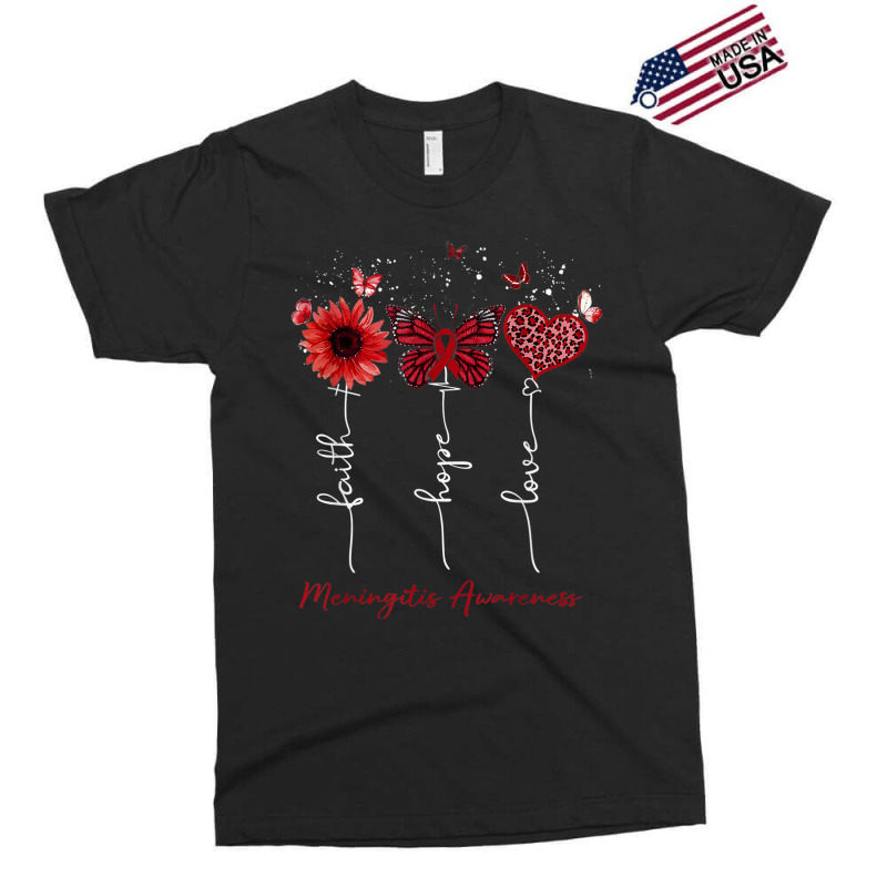 Meningitis Awareness Faith Hope Love Leopard Sunflower Exclusive T-shirt by Piggy | Artistshot