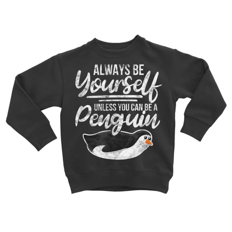 Penguin Flightless Sea Bird Arctic Distressed Toddler Sweatshirt by Scarlets | Artistshot