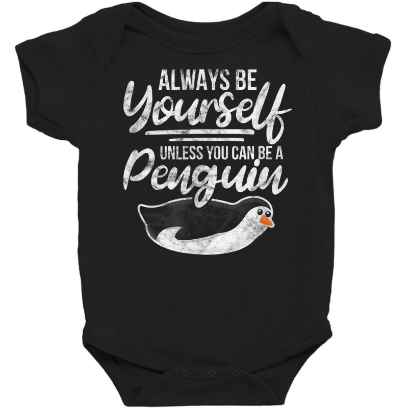 Penguin Flightless Sea Bird Arctic Distressed Baby Bodysuit by Scarlets | Artistshot