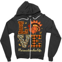 Love Science Teacher Life Thanksgiving Fall Autumn Zipper Hoodie | Artistshot