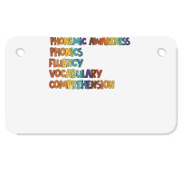 Phonemic Awareness Phonics Fluency Early Literacy Education T Shirt Motorcycle License Plate | Artistshot