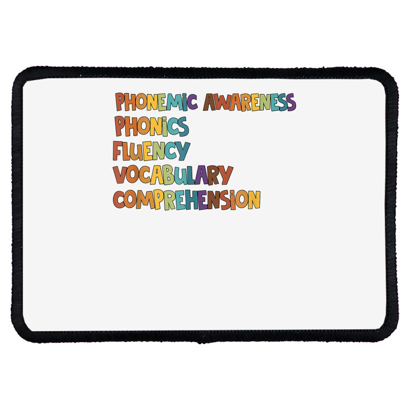 Phonemic Awareness Phonics Fluency Early Literacy Education T Shirt Rectangle Patch | Artistshot