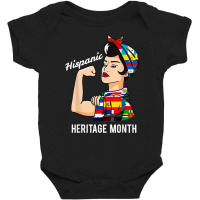 National Hispanic Heritage Month Woman Latin Culture Flags T Shirt Baby Bodysuit | Artistshot