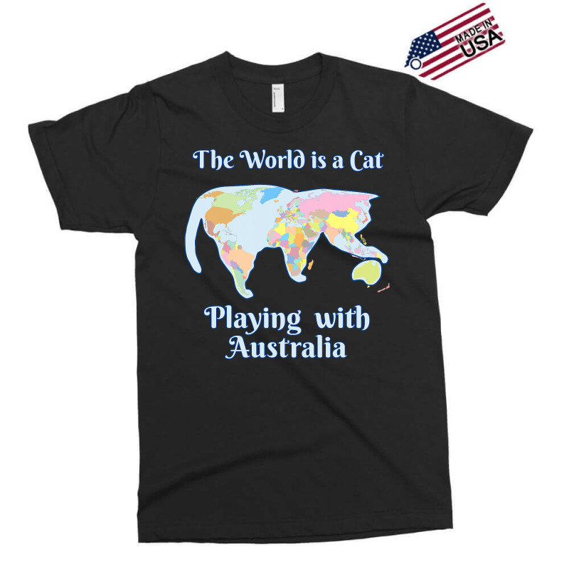 Funny World Is A Cat Playing Map Exclusive T-shirt | Artistshot