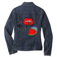 Out For Summer, Pride, Watermelon, Vacation Tank Top Ladies Denim Jacket | Artistshot