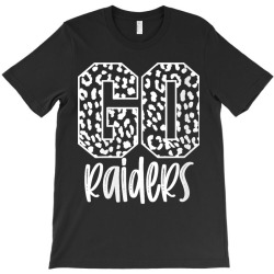 Womens Raiders Volleyball Team Cheetah Mascot School Spirit Game V-Neck  T-Shirt