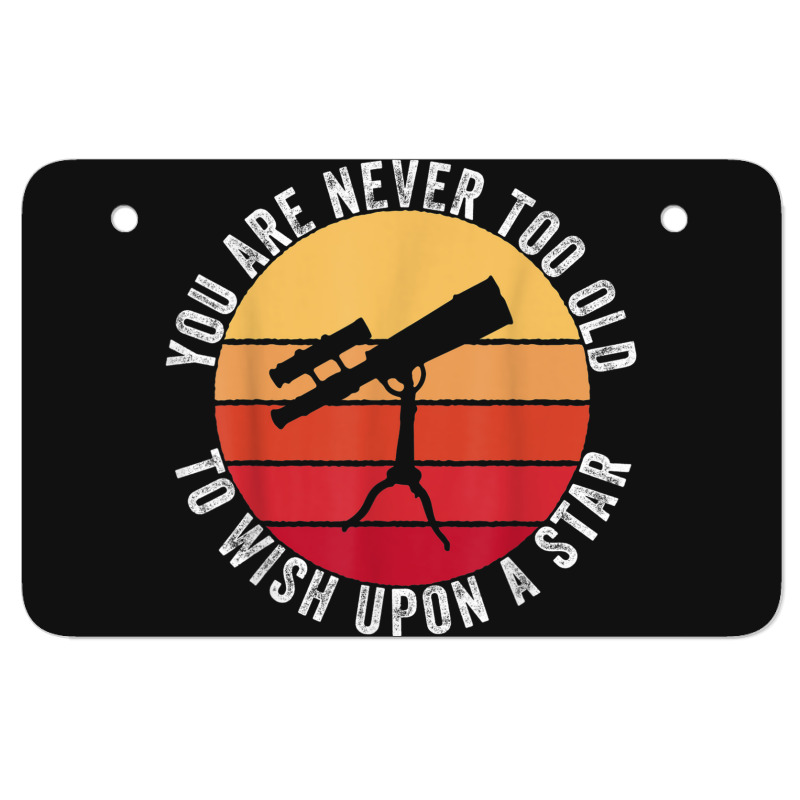 Retro Vintage Telescope Science Stars Planets For Men Boys Atv License Plate | Artistshot