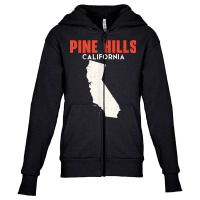 Pine Hills California Usa State America Travel Californian Youth Zipper Hoodie | Artistshot