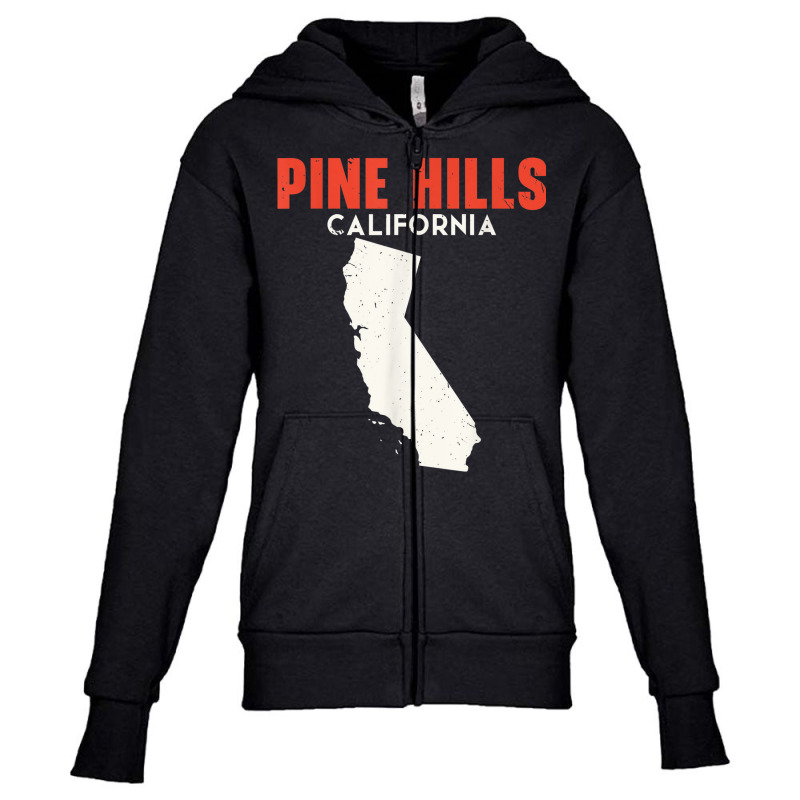 Pine Hills California Usa State America Travel Californian Youth Zipper Hoodie by Bandits | Artistshot