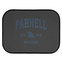 Parnell Missouri Mo Vintage Athletic Navy Sports Design Rear Car Mat | Artistshot