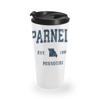 Parnell Missouri Mo Vintage Athletic Navy Sports Design Travel Mug | Artistshot