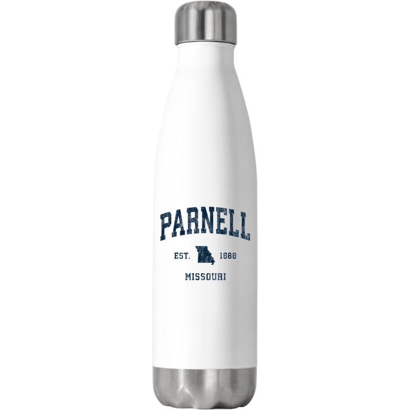 Parnell Missouri Mo Vintage Athletic Navy Sports Design Stainless Steel Water Bottle | Artistshot