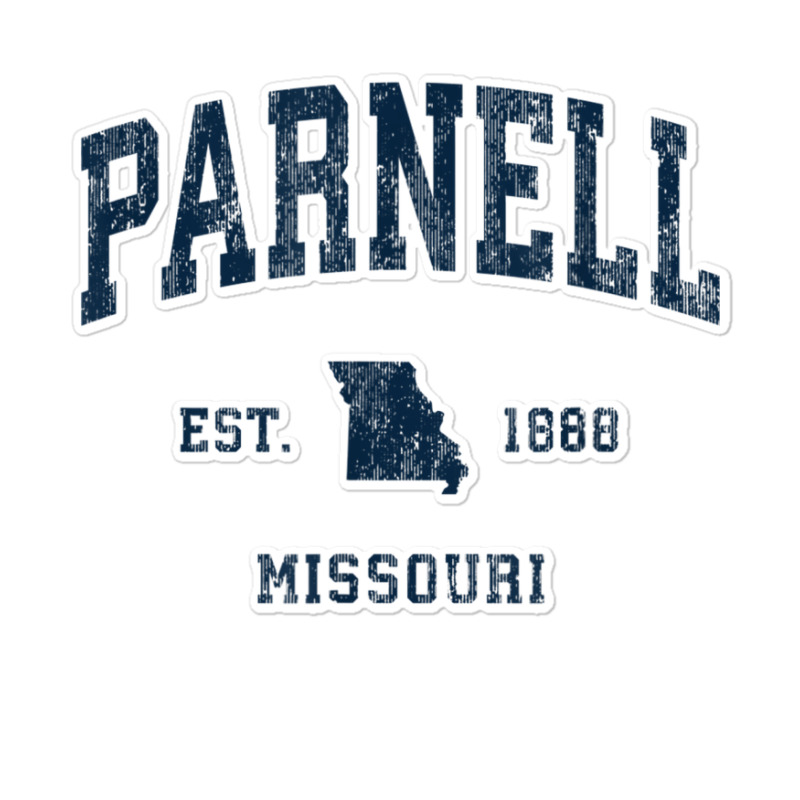 Parnell Missouri Mo Vintage Athletic Navy Sports Design Sticker | Artistshot