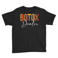 Womens Botox Dealer Esthetician Nurse Injector Half Leopard Print V Ne Youth Tee | Artistshot