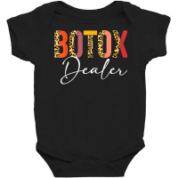 Womens Botox Dealer Esthetician Nurse Injector Half Leopard Print V Ne Baby Bodysuit | Artistshot