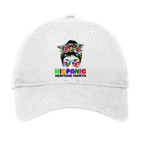 National Hispanic Heritage Month Latin Flags Messy Bun T Shirt Adjustable Cap | Artistshot