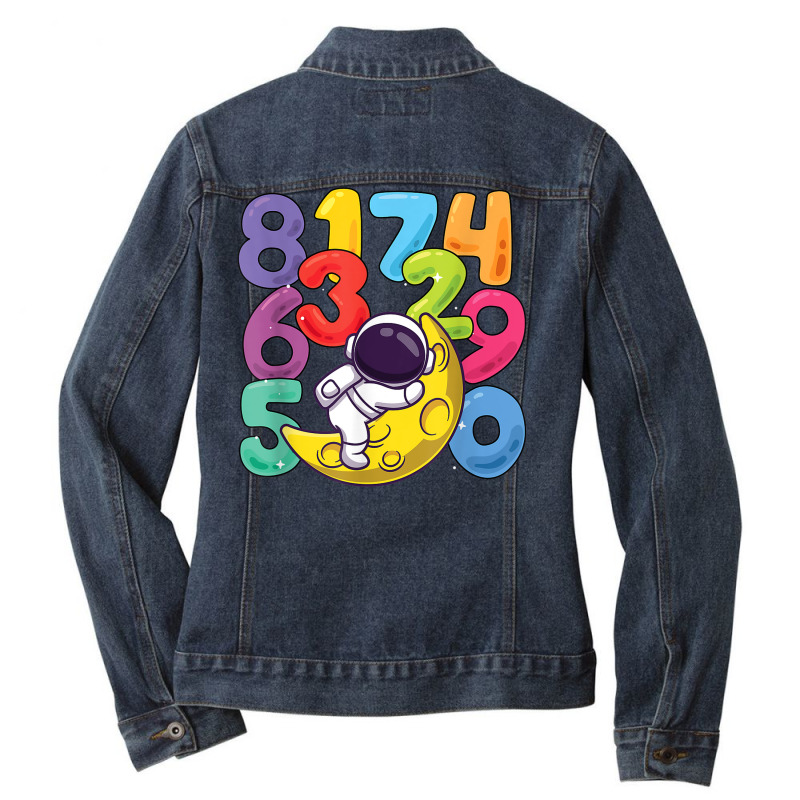 Number Learning Calculator Costume Matc Day Math Outfit Kids Ladies Denim Jacket by Piggy | Artistshot