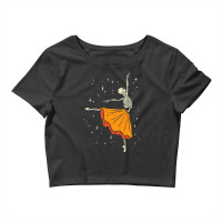 Dancing Skeleton Ballerina Ballet Dance Halloween Girl Women Crop Top | Artistshot