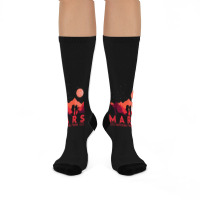 Red Mars Planet  Space National Park  Funny Mars Crew Socks | Artistshot