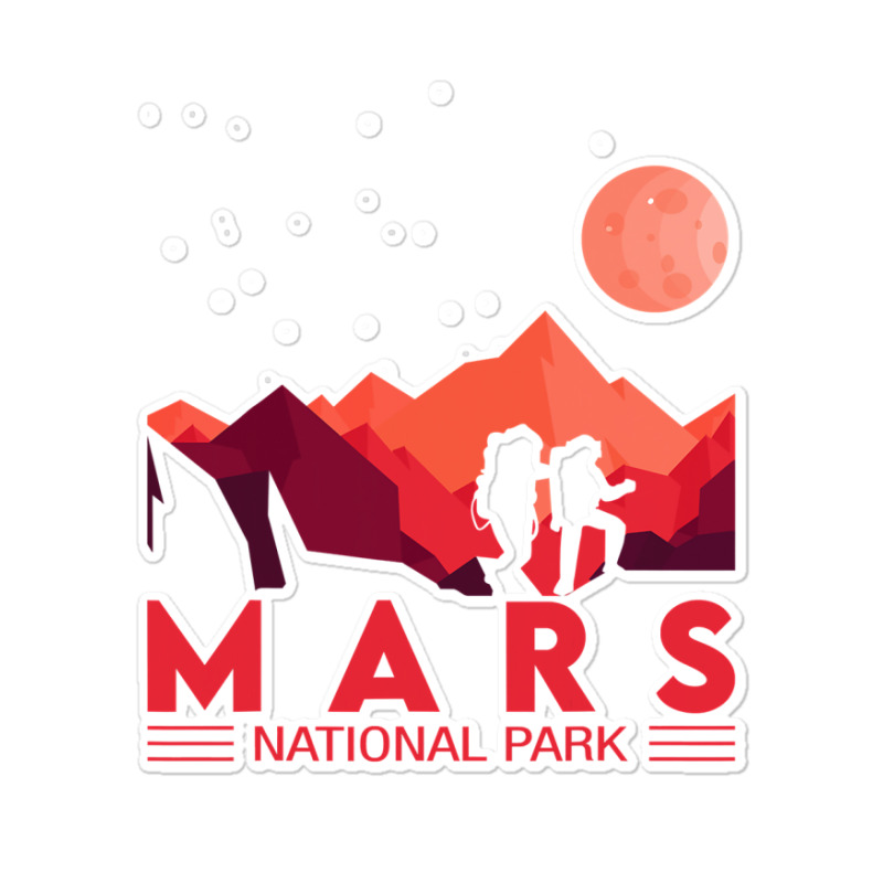 Red Mars Planet  Space National Park  Funny Mars Sticker | Artistshot