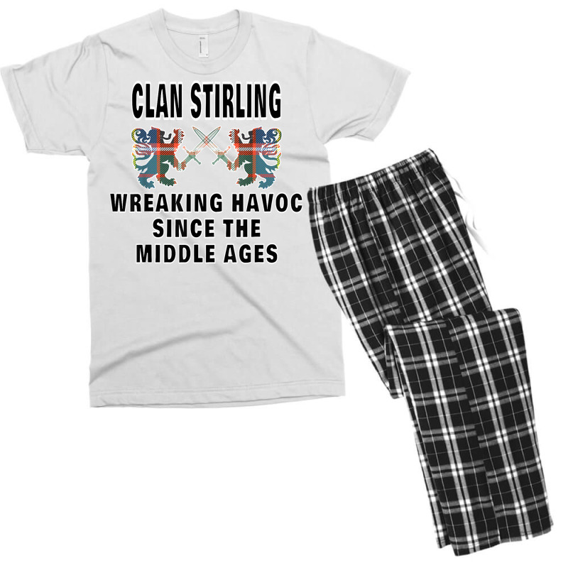 Stirling Scottish Tartan Scotland Family Clan Name T Shirt Men's T-shirt Pajama Set | Artistshot