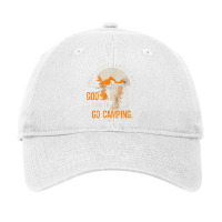 Sorry I Can't Work, God Said To Go Camping Lev 2341 T Shirt Adjustable Cap | Artistshot