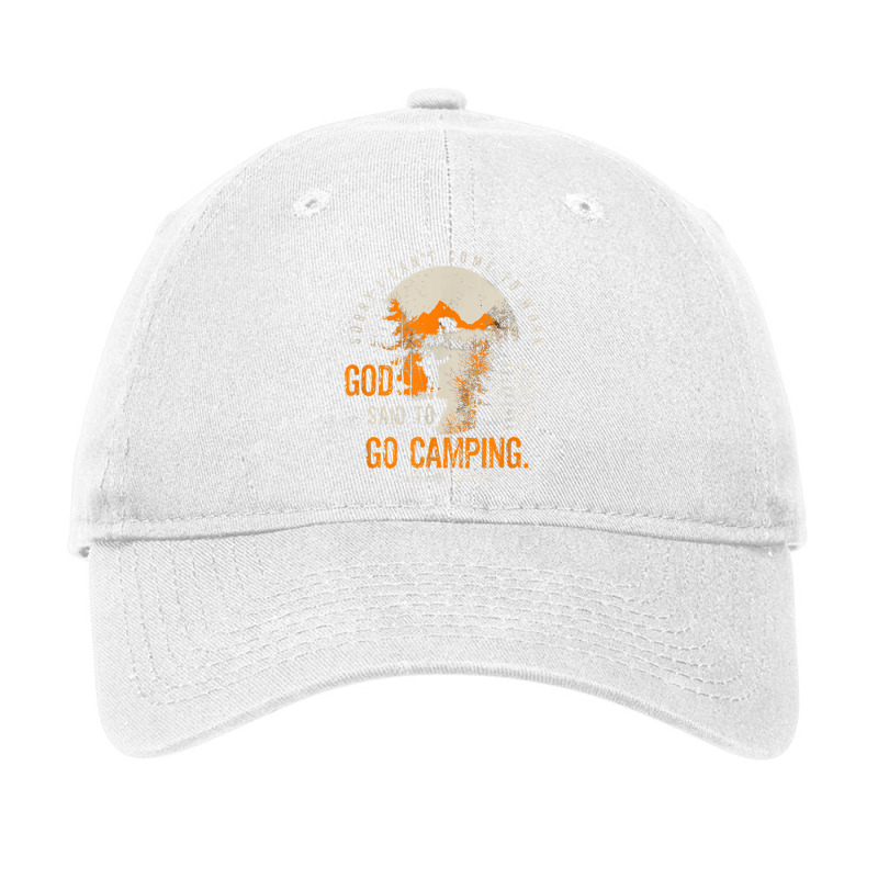 Sorry I Can't Work, God Said To Go Camping Lev 2341 T Shirt Adjustable Cap by cm-arts | Artistshot