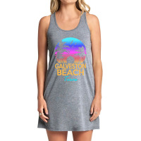 Galveston Beach Texas Summer Vacation Vintage Sunset Graphic Tank Dress | Artistshot