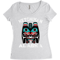 Womens Indigenous Ketchikan Alaska Native American Art Indian Bear V N Women's Triblend Scoop T-shirt | Artistshot