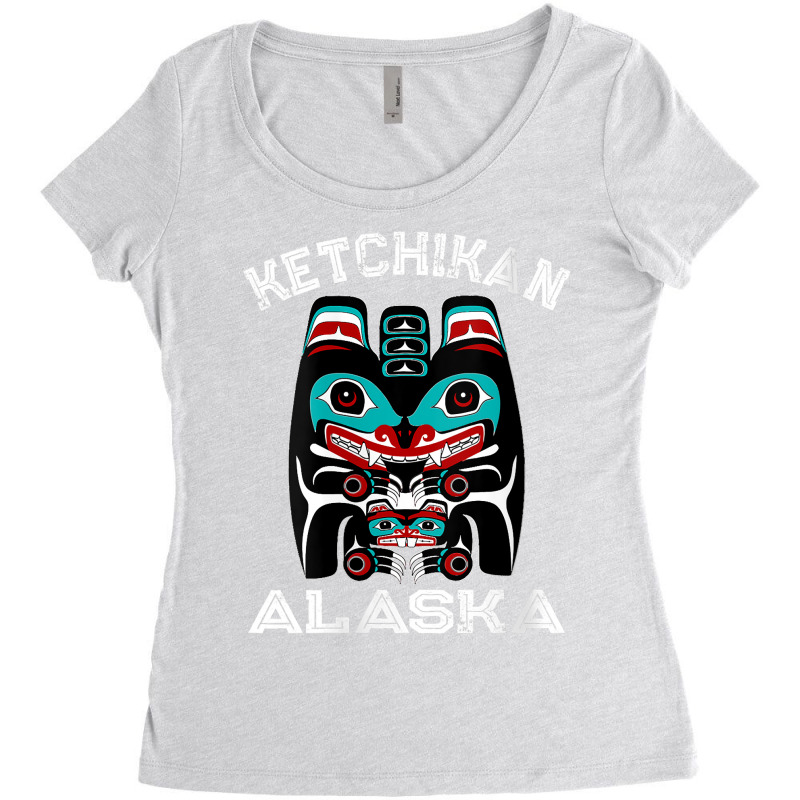 Womens Indigenous Ketchikan Alaska Native American Art Indian Bear V N Women's Triblend Scoop T-shirt by cm-arts | Artistshot