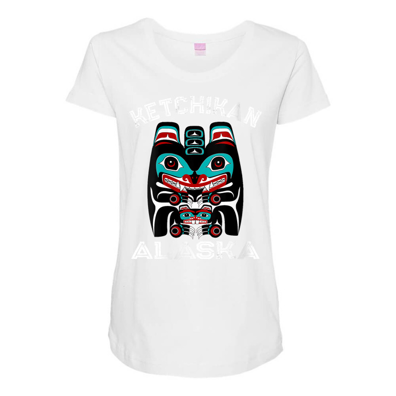 Womens Indigenous Ketchikan Alaska Native American Art Indian Bear V N Maternity Scoop Neck T-shirt by cm-arts | Artistshot