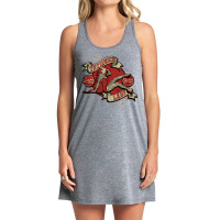 Retro A Go Go Vintage Sideshow Pinup Tattoo Lady T Shirt Tank Dress | Artistshot