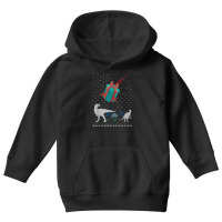 Ugly Christmas Dino Invasion Christmas Meteorite Xmas Youth Hoodie | Artistshot