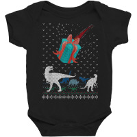 Ugly Christmas Dino Invasion Christmas Meteorite Xmas Baby Bodysuit | Artistshot