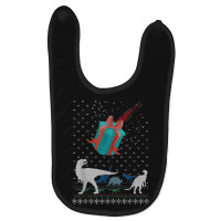 Ugly Christmas Dino Invasion Christmas Meteorite Xmas Baby Bibs | Artistshot